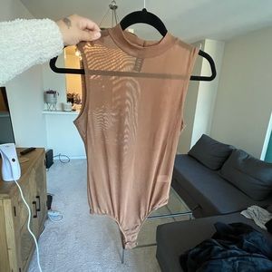 Nude mesh bodysuit